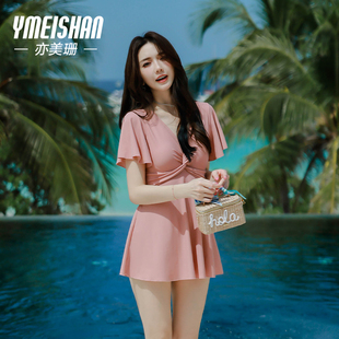 泡温泉保守平角绝美泳装 亦美珊连体泳衣女高级感2026新款 成人大码