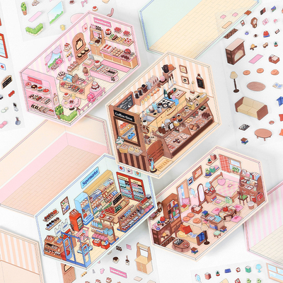 小角落3D立体造景贴纸微缩趣味