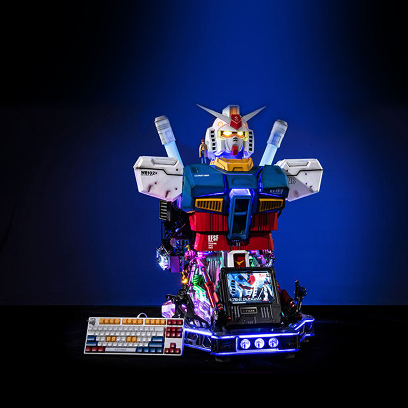FUXK 高达RX-78胸像定制MOD i9 13900K/RTX 4090分体水冷台式主机