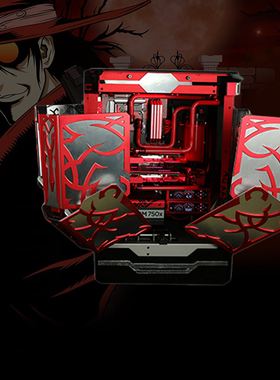 FUXK 迎广H-Tower主机 i9 13900K M15E RTX4090 HELLSING水冷电脑