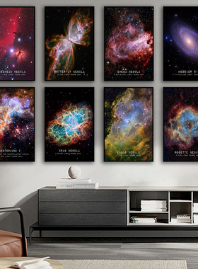 星球装饰画太空宇宙银河系星云星系客厅挂画儿童房间卧室床头壁画