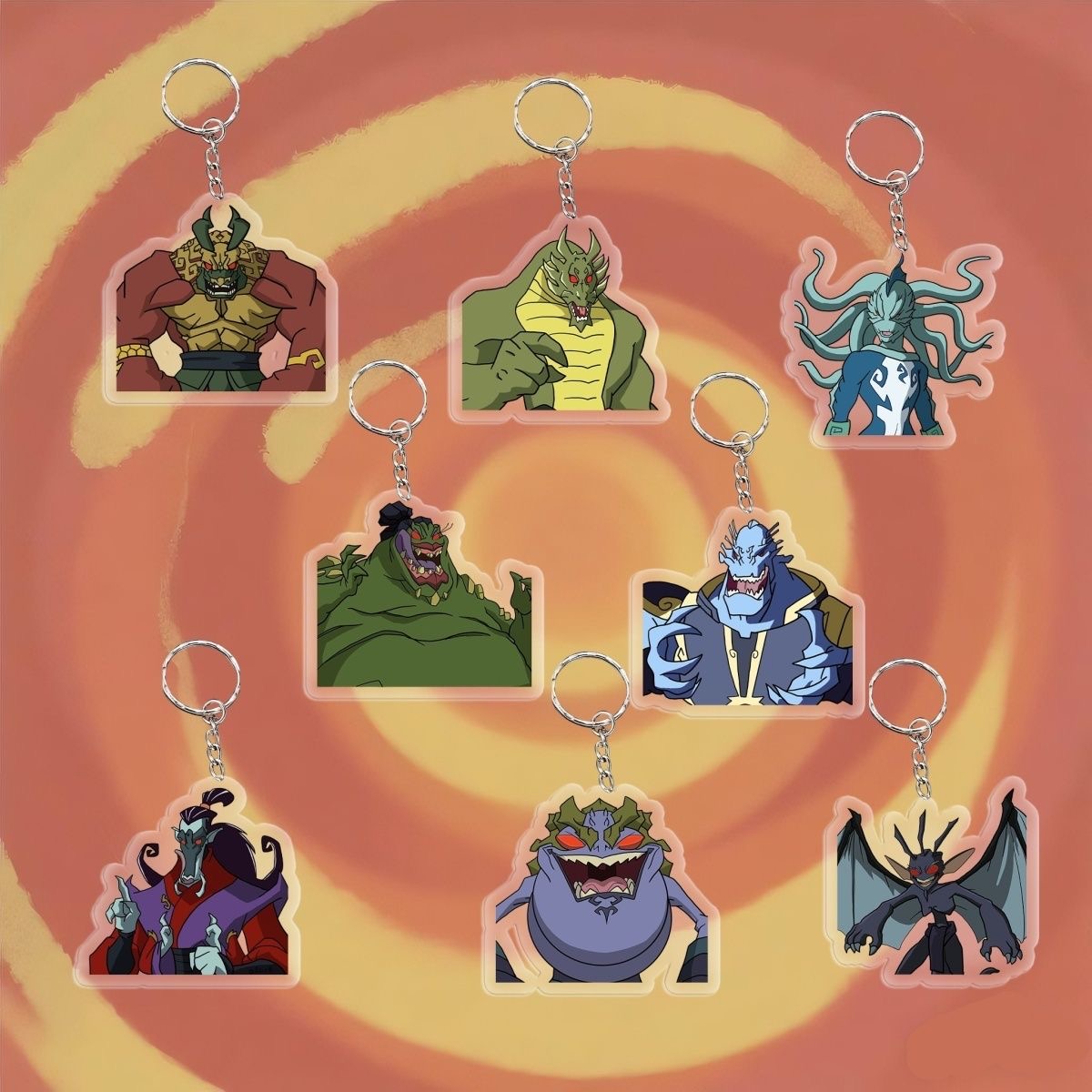 成龙历险记八大恶魔圣主波刚西木钥匙扣亚克力创意收藏周边挂饰礼