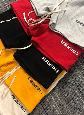 美式FOG潮牌ESSENTIALS运动中裤休闲男哈伦跑步健身宽松五分短裤