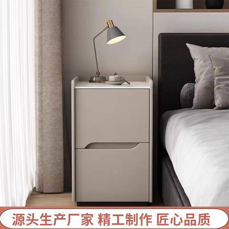 极窄床头柜迷你轻奢小型实木床边超窄床边柜简约现代卧室夹缝收纳