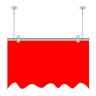 升级款 不锈钢吊旗悬挂杆kt板吊旗杆60cm三件套海报杆pop夹子80cm超市边条广告写真挂钩挂画轴铝合金挂轴杆夹