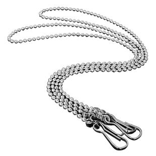 珠形挂链电镀金属链子悬挂配件吊POP海报纸挂绳28cm不生锈双头线链条吊牌广告牌商场挂钩铁链吊旗杆PVC挂链钩