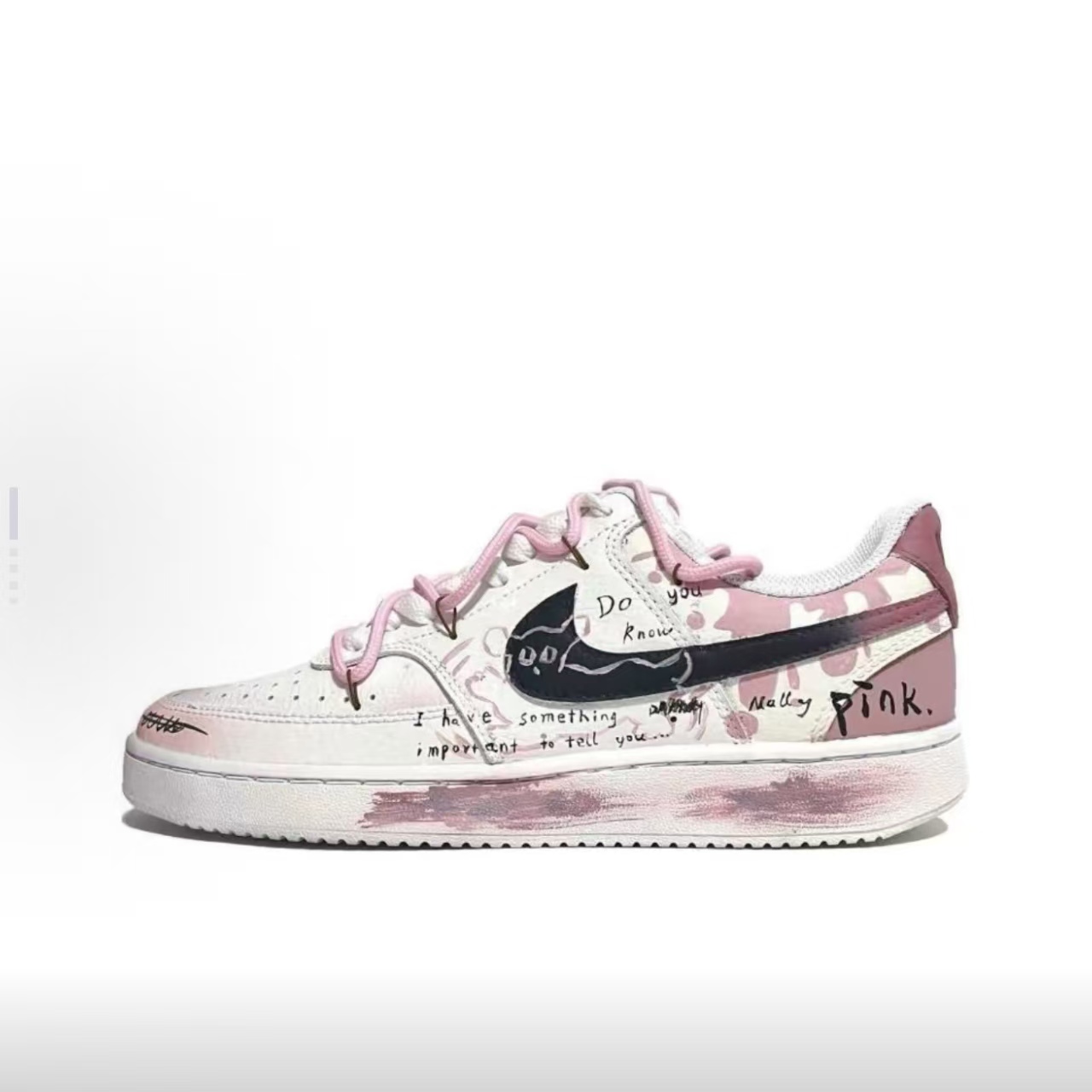 定制球鞋 Nike Court Vision 1 爱恋修狗 线条小狗 低帮板鞋 女款