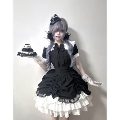 【三团尾款】初代原创哥特暗黑doll感夏季古早Lolita黑曜石OP