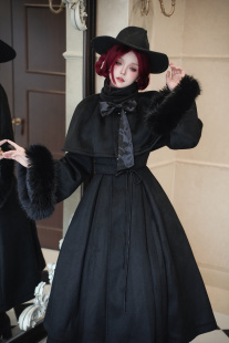 寂静岭 重工 初代魔女原创哥特暗黑冬季 斗篷大衣外套厚 现货