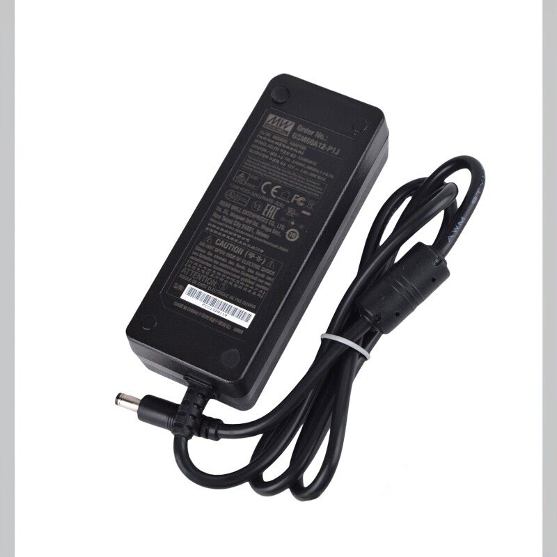 台湾明纬GSM60A12-P1J 60W 12V5A 医疗级 3插开关电源适配器