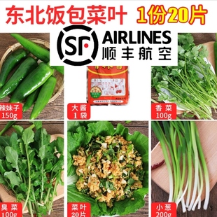 【顺丰空运】东北蘸酱菜臭菜香菜小葱辣妹子白菜叶组合饭包套餐