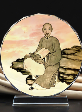 思想书画诗人医学家傅山水晶摆台