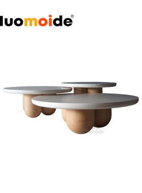 Nuomoide创意设计师家具实木侘寂简约风时尚品质网红茶几现代茶几