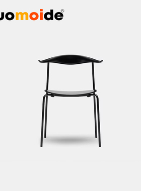 zurnion创意设计师家具ch88 chair北欧现代极简客厅餐椅金属脚架
