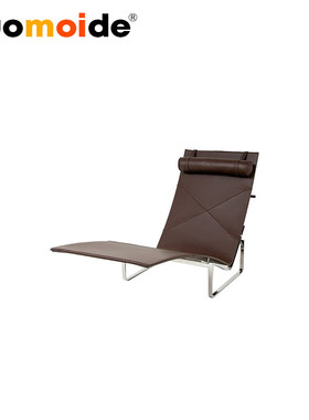 诺曼邸设计师家具 pk24 chaise longue chair/进口真皮休闲躺椅