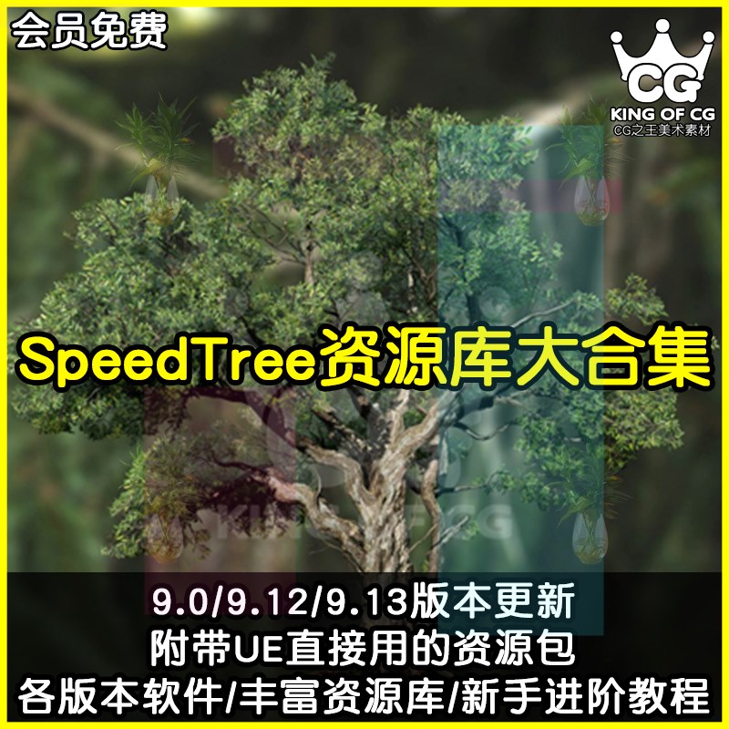 speedtree软件树库教程虚幻引擎C4d/Unity/UE4/资源环境植物u3d