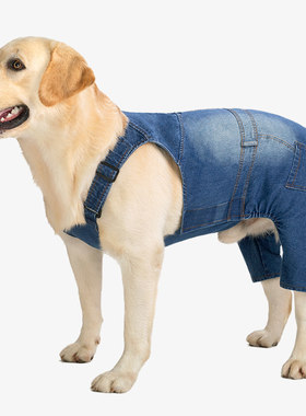 大狗狗牛仔背带裤连体衣服大型犬