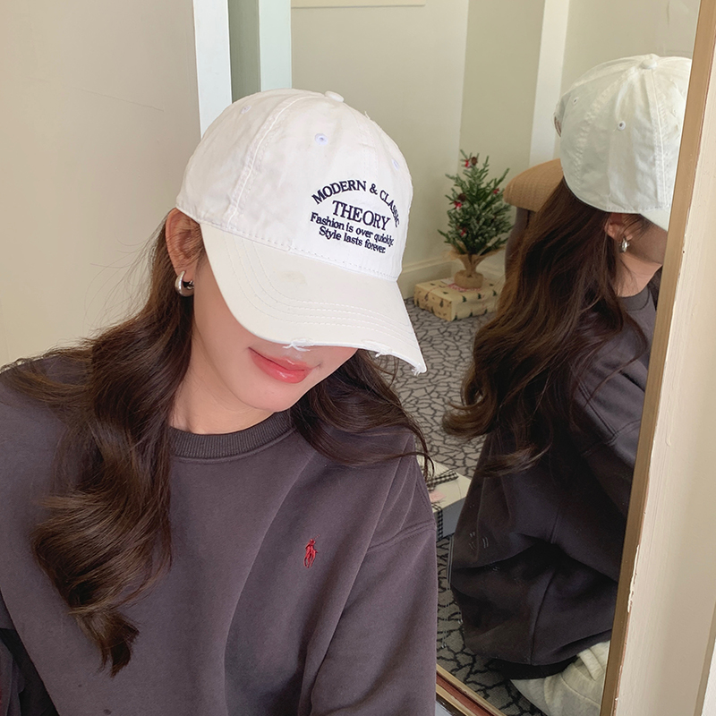 美式复古做旧磨破棒球帽春夏情侣