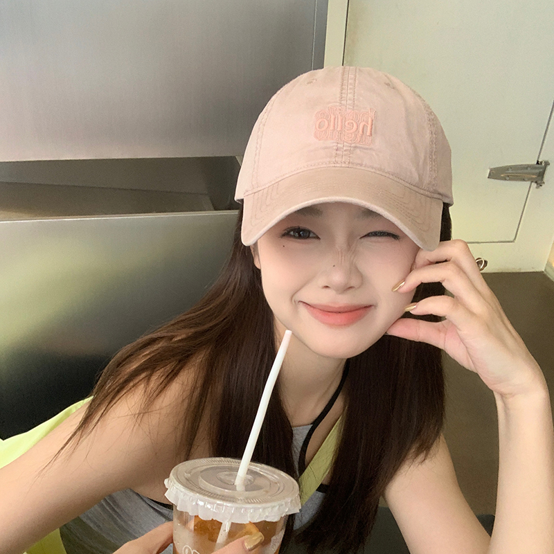 韩版水洗做旧防晒棒球帽男女四季