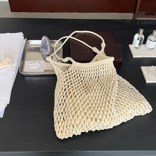 棉绳编织包包女夏季渔网布袋子