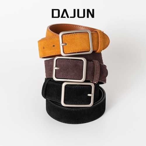 DAJUN大俊 （董生活同款）简约银针磨砂绒面真皮高级感腰带