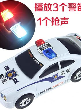 创意电动万向仿真警车拐弯警笛声