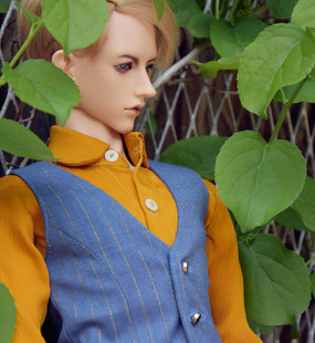 【大爪子bjd】娃衣 id72/75壮叔尺寸西装马甲衬衫 装修工条纹套装