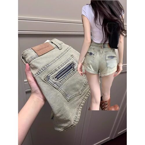 美式复古辣妹牛仔短裤女夏薄款