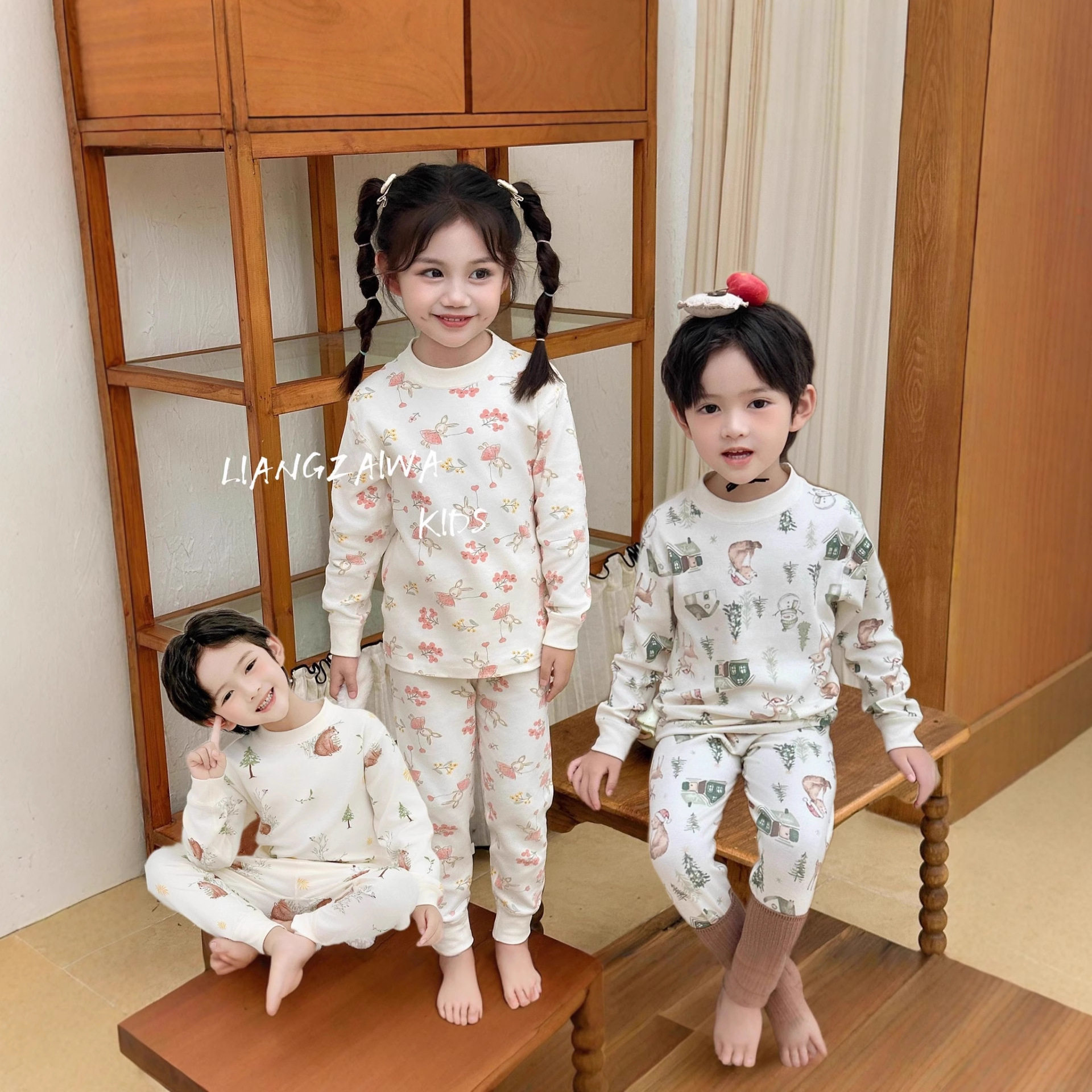 儿童纯棉秋衣秋裤宝宝家居服睡衣舒绒秋冬保暖内衣套装加厚男女童