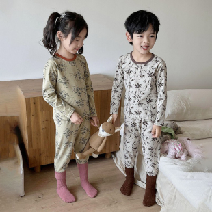 2025儿童薄款家居服套装宝宝无骨内衣男童女童春秋款秋衣秋裤
