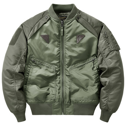 VIP拼接机能风棉衣男冬季美式bomber飞行员夹克保暖棒球棉服外套