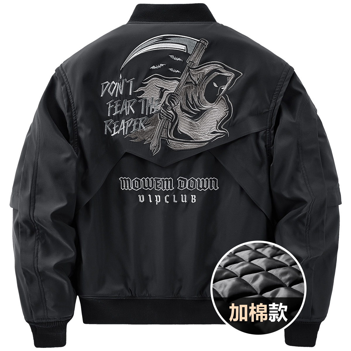 VIP冬季加厚棉服刺绣棒球服外套