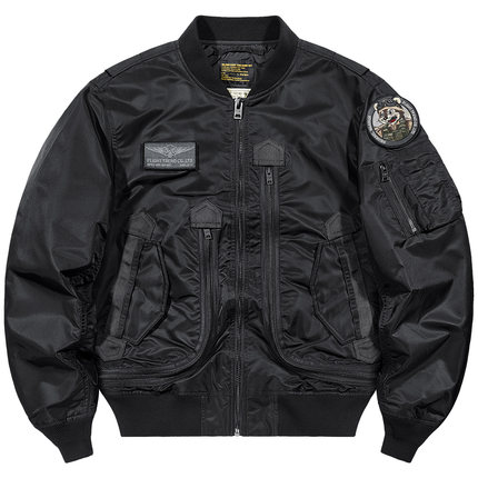 VIP多口袋ma1飞行员夹克男春秋美式复古工装外套宽松设计感棒球服