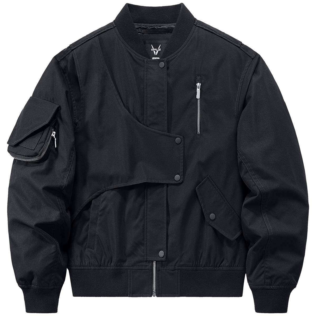 美式高街设计感棒球领夹克外套