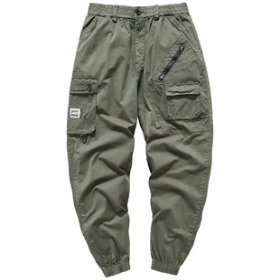 夏季 男多口袋束脚裤 美式 复古潮牌运动休闲裤 VIP工装 宽松哈伦裤 裤