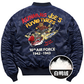 刺绣工装 飞行员夹克男短款 外套潮牌棒球服 羽绒服2026新款 VIP冬季