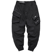 VIP多口袋拼接工装 子 春秋宽松运动休闲束脚裤 裤 男潮牌机能伞兵裤