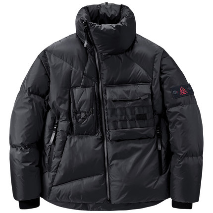 VIP冬季羽绒服男宽松小众机能风多口袋工装外套加厚白鸭绒面包服