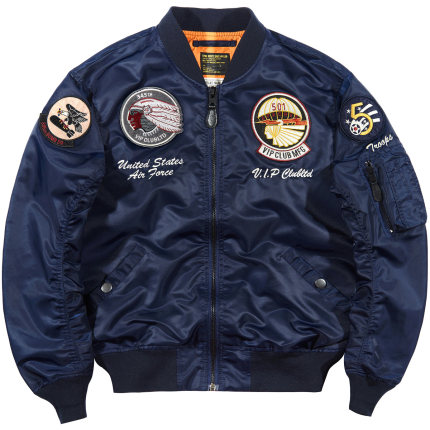 VIP秋季ma1飞行员夹克男士美式复古棒球服大码宽松刺绣工装外套潮