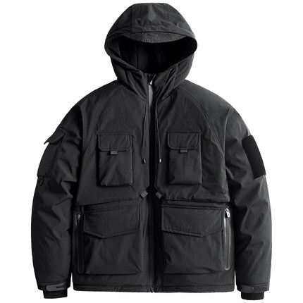 VIP多口袋连帽棉衣男冬季加厚防风保暖棉袄户外机能工装棉服外套