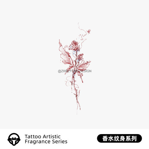 再变绯花云旗同款香水纹身贴女