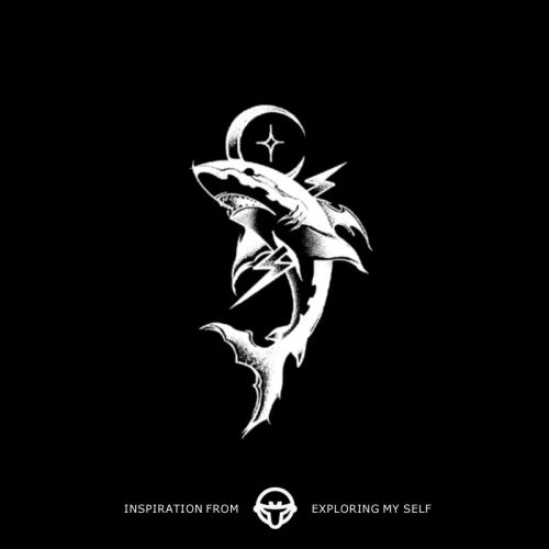 再变草本纹身贴大鲨鱼防水果汁