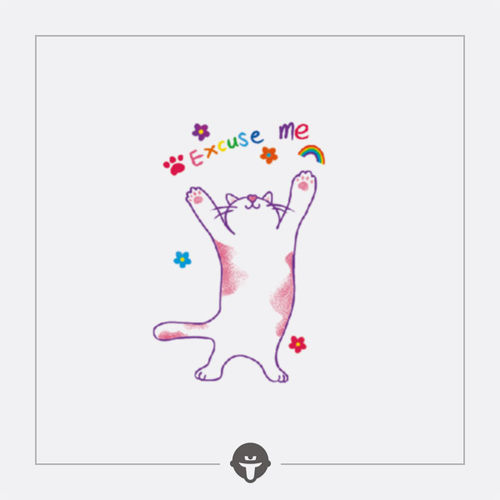 再变调皮猫彩色防水纹身贴小猫咪