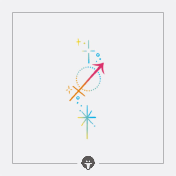 再变纹身贴射手星梦幻星座原创