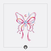 再变 精灵蝴蝶结彩色贴纸防水仙女可爱活力多巴胺原创高级纹身贴