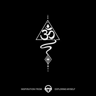 再变 欧姆灵纹草本纹身贴持久三角形几何奥姆符(OM)贴纸防水防汗