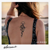 The new Chinese-style high-end floral arm, leg, chest and waist tattoo stickers are waterproof and long-lasting for women thumbnail 2