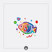 再变 幻彩鱼彩色防水女甜美卡通水彩高级纹身贴纸锁骨小腿手臂