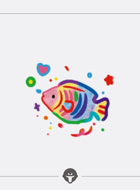 再变 幻彩鱼彩色防水女甜美卡通水彩高级纹身贴纸锁骨小腿手臂