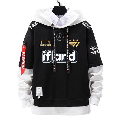 T1战队服S13总决赛拼接连帽卫衣